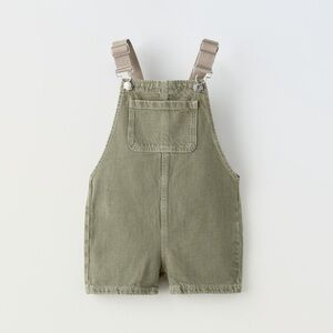 Zara Denim Overall Shorts